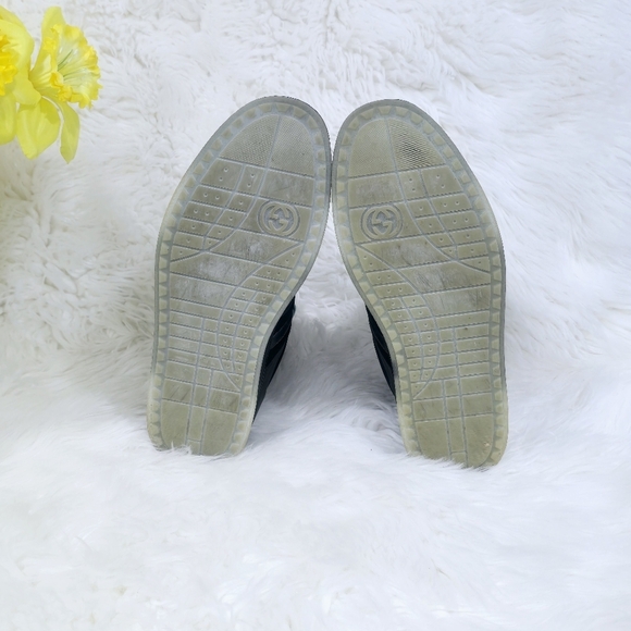 Gucci men sneakers black leather Ronnie Hi top sz.10 - Picture 12 of 17